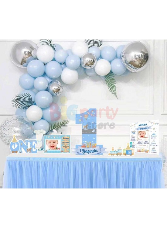 1 Yaş Erkek Temalı Dekoratif Pano Masa Üstü Se 1 Yaş Erkek Temalı Dekoratif Pano Masa Üstü Se
