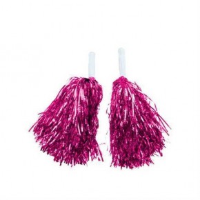 2 Li Gösteri Simli Ponpon Fuşya P3596