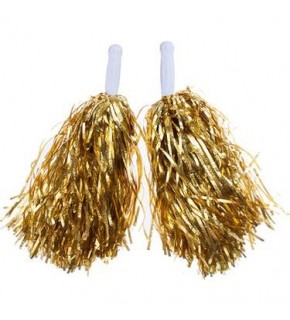 2 Li Gösteri Simli Ponpon Sarı P3592