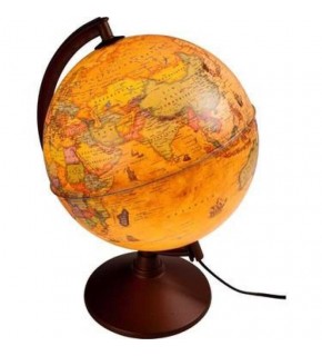 20 Cm Işıklı Yerküre Antik