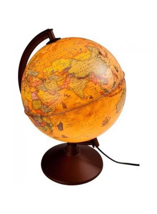 20 Cm Işıklı Yerküre Antik 20 Cm Işıklı Yerküre Antik