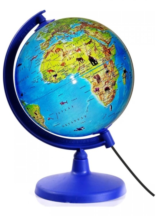 20 Cm Işıklı Yerküre Hayvanlı 20 Cm Işıklı Yerküre Hayvanlı