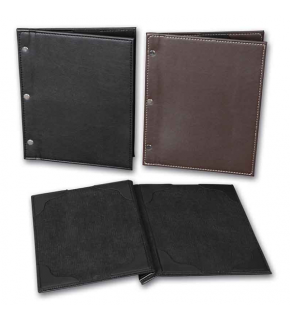 2K Menü Kabı Suni Deri Vidalı 18x23 Kahverengi 4044K