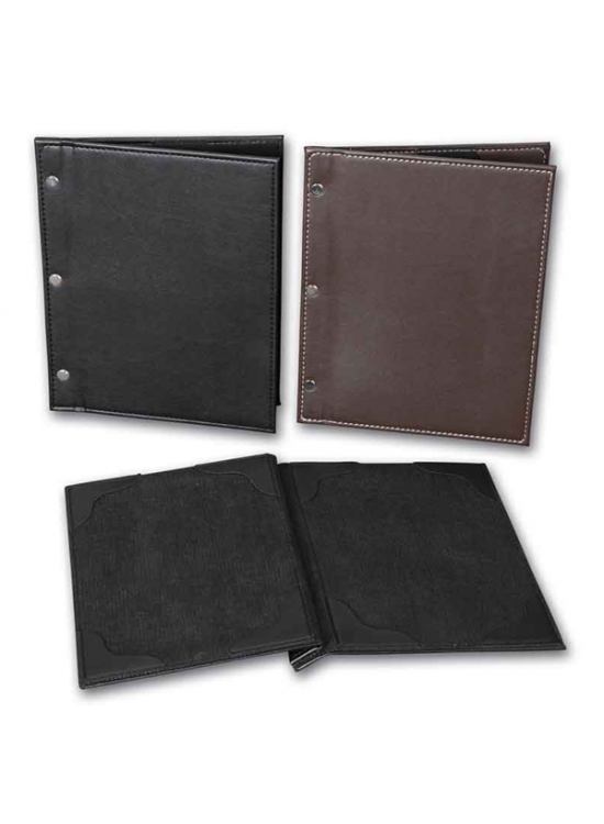 2K Menü Kabı Suni Deri Vidalı 18x23 Kahverengi 4044K