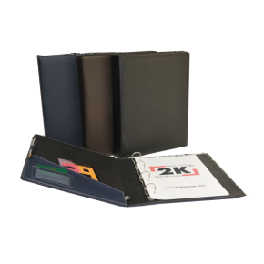 2K Sunum Klasörü 4 Halkalı Suni Deri 40 MM Kahverengi 533K