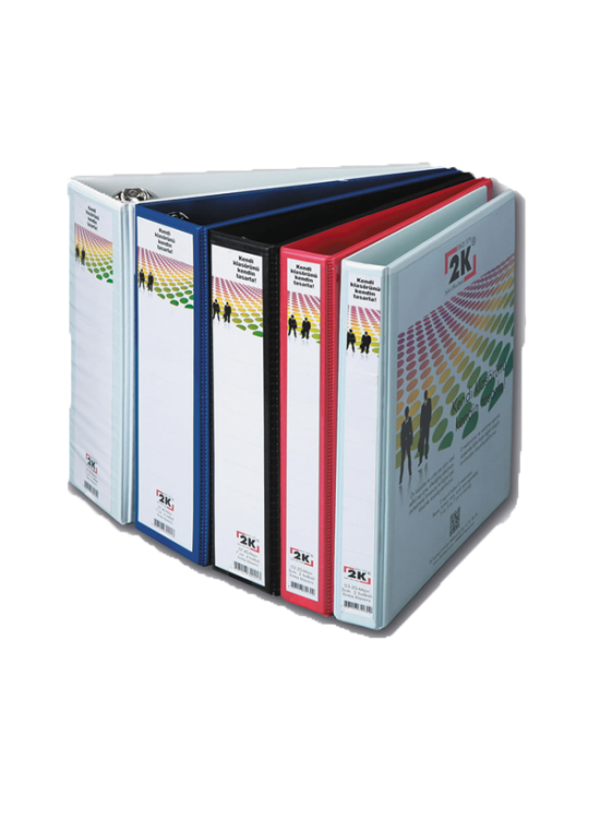 2K Sunum Klasörü Cepli 2 Halkalı 50 MM Beyaz 05-2D-B