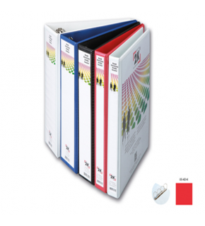 2K Sunum Klasörü Cepli 4 Halkalı 50 MM Kırmızı 05-4D-K