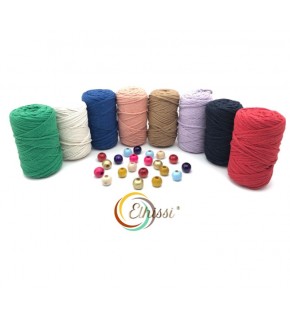 3 Burgu Pamuklu Makrome İpi