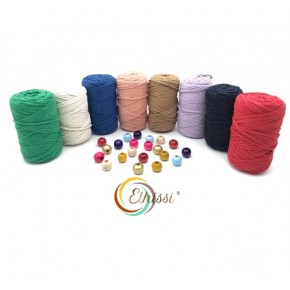 3 Burgu Pamuklu Makrome İpi