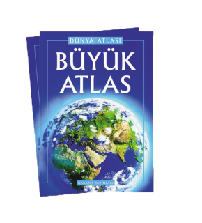 4E Atlas Büyük (Dünya Atlası) Karton Kapak Karatay Yayınevi