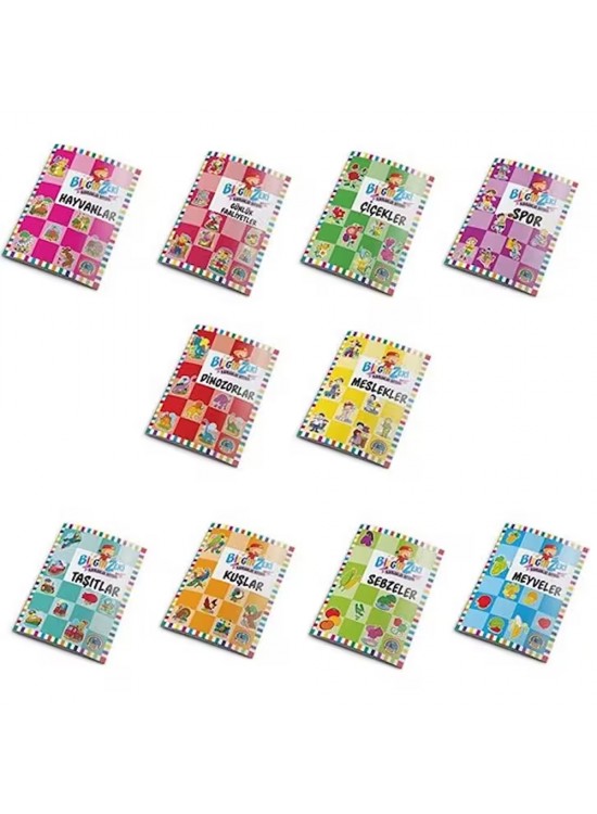 4E Bilgin Zeki Kavramlar Boyama Serisi 10 Kitap