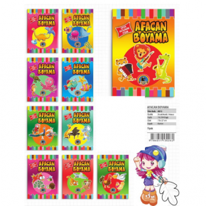 4E Boyama Kitabı Afacan Renkli Örnekli 16 Syf