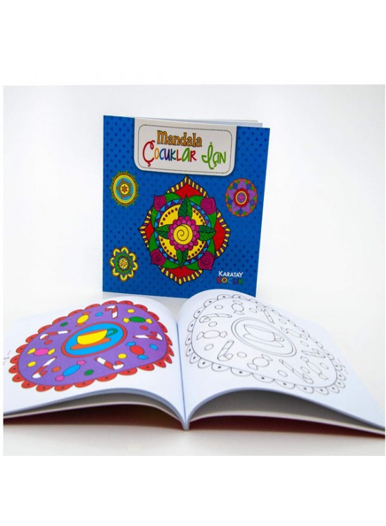 4E Boyama Kitabı Çocuklar İçin Mandala Mavi Karatay 4E Boyama Kitabı Çocuklar İçin Mandala Mavi Karatay