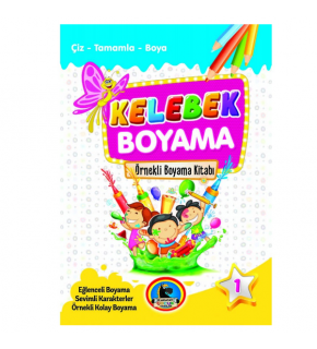 4E Boyama Kitabı Kelebek Örnekli Renkli 32 Syf Karatay Yayınevi