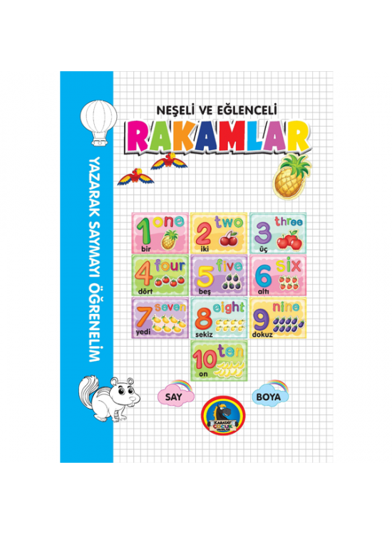 4E Boyama Kitabı Neşeli Ve Eğlenceli Rakamlar Karatay Yayınevi