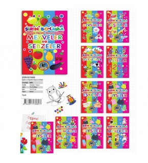 4E Boyama Kitabı Şirin Siyah Beyaz 16 Syf Karatay Yayınevi