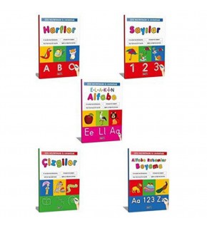 4E Çizgi Alıştırmaları İle Alfabe Kavram Seti 5 Li