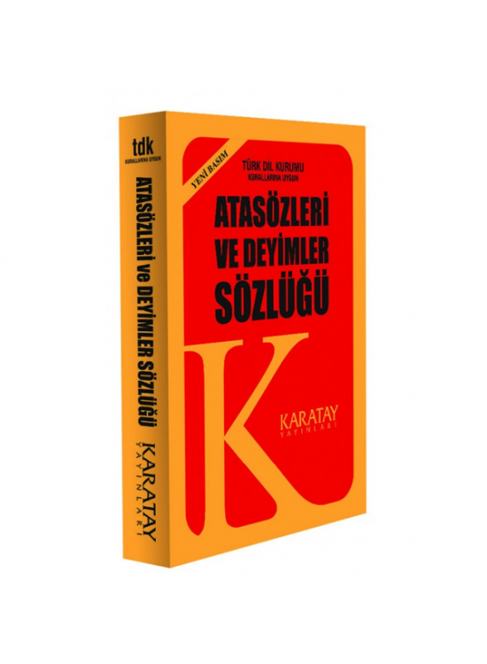 4E Sözlük Atasözleri Ve Deyimler 1.Hamur Plastik Kapak Sarı Karatay Yayınevi