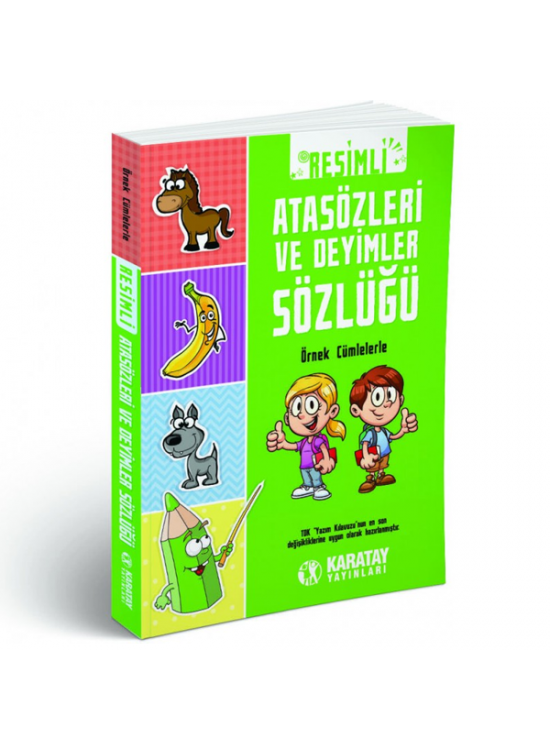 4E Sözlük Resimli Atasözleri Ve Deyimler Sözlüğü Karton Kapak Karatay Yayınevi