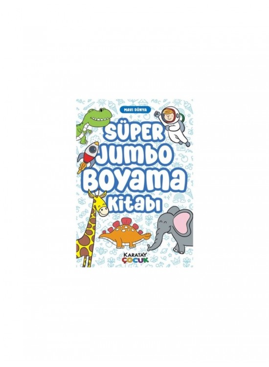4E Süper Jumbo Boyama Kitabı- Mavi Dünya-128 Syf.