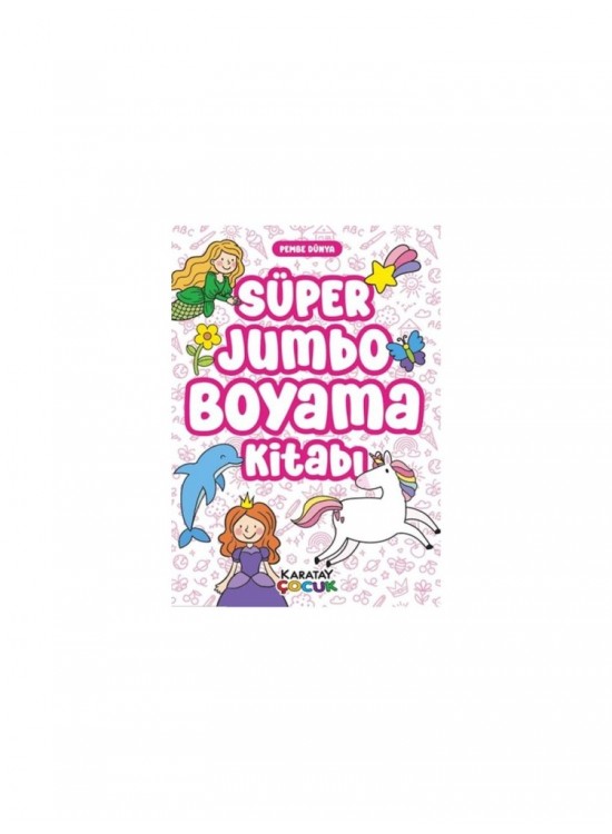 4E Süper Jumbo Boyama Kitabı- Pembe Dünya-128 Syf.