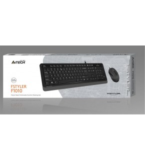 A4 Tech F1010 Q Usb Gri Fn-Mm Klv+Optik Mouse Set
