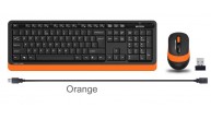 A4 Tech Fg1010 2.4G Turuncu Q Fn-Mm Klv+Optik Mouse Set