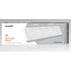 A4 Tech Fk10 Q Usb Fsytyler Beyaz Tr Fn-Mmedya Klavye