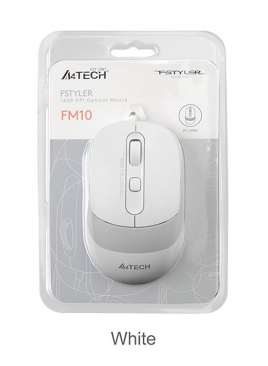 A4 Tech Fm10 Usb Fstyler Beyaz Optik 1600 Dpı Mouse A4 Tech Fm10 Usb Fstyler Beyaz Optik 1600 Dpı Mouse