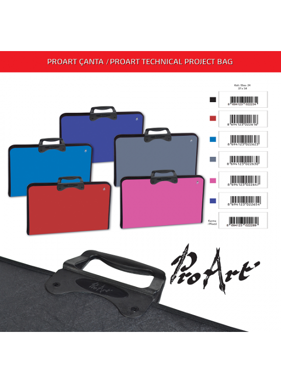 Abka Teknik Resim Çantası Art College 37x54 Proart Mavi