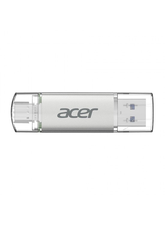 Acer 64GB USB 3.2 UT300-64GB USB-A+USB-C Çift Taraflı Metal Flash Bellek