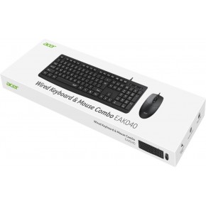 ACER EAK040 BKL Kablolu Klavye+ Mouse set (Mouse 1,40cm Kablo ) (Klavye 1,5cm Kablo )