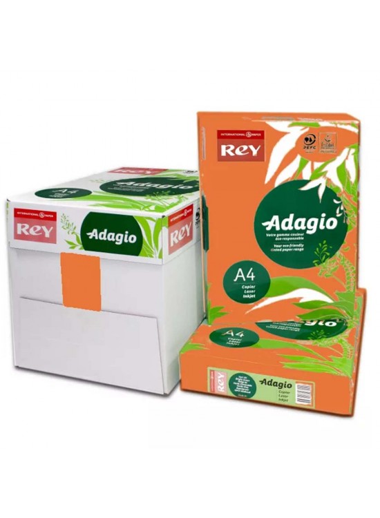 Rey Adagio Renkli Fotokopi Kağıdı A4 80 GR Turuncu 21 (K)