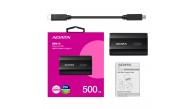 Adata 500Gb SD810 Siyah Taşınabilir Usb 3.2 Gen2  x2 Type-C Ssd Harici Disk