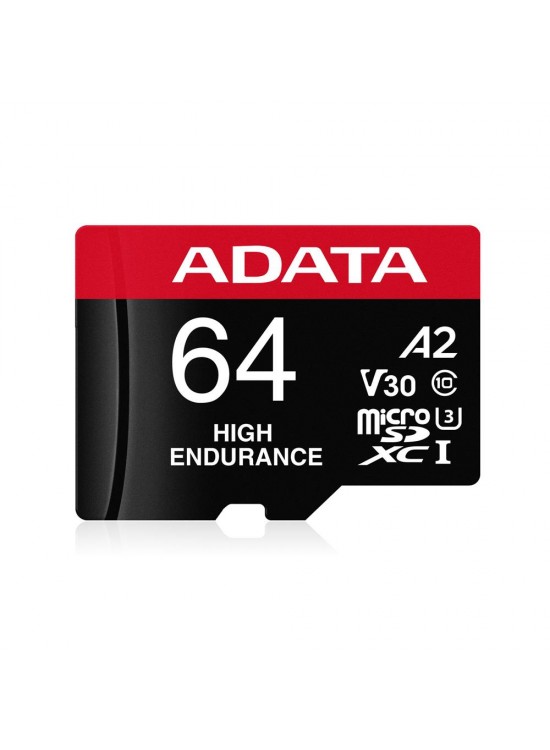Adata 64 GB High Endurance microSDXC 4K U3 V30 A2 Hafıza Kartı