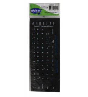 Addison 300162 Türkçe f Siyah Klavye Stıker