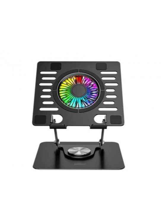 Addison AD-RC36 Steely 360 Derece Dönebilen Fanlı RGB Işıklı Ayarlanabilir Siyah Metal Laptop Stand Addison AD-RC36 Steely 360 Derece Dönebilen Fanlı RGB Işıklı Ayarlanabilir Siyah Metal Laptop Stand