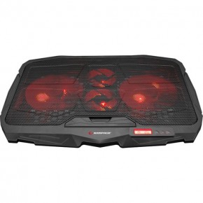 Addison Rampage AD-RC4 Siyah 2-125 mm+2-70mm Işıklı Fan 15"-17" Notebook Soğutucu Stand