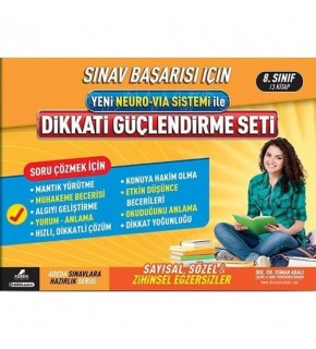 Adeda Dikkat Düçlendirme Seti 3 Kitap 8. Sınıf