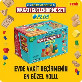 Adeda Dikkati Güçlendirme Seti 8 Yaş Plus(120 Ahşap Materyal + 3 Kitap Takım)