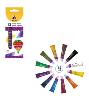 Adel Akrilik Boya 12 Lİ 12 ML Tüp
 234 0000 038