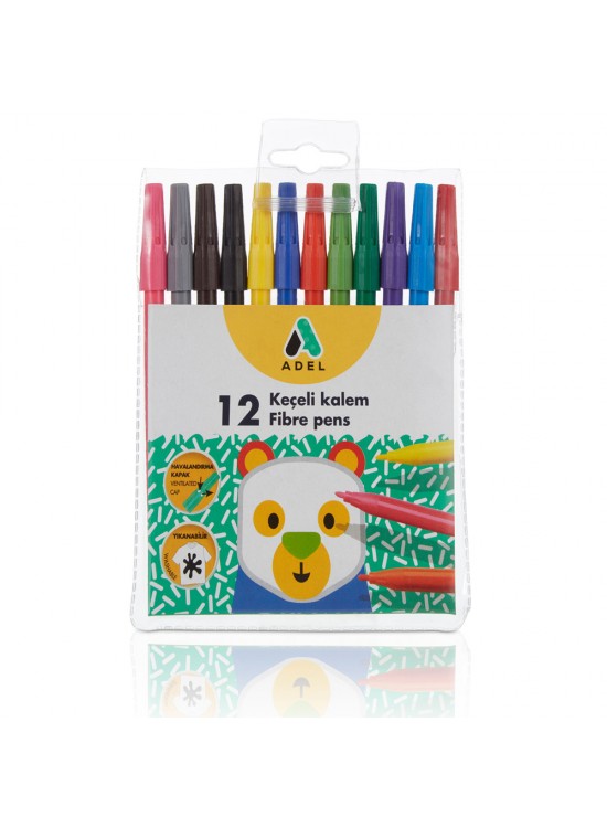 Adel Keçeli Kalem 12 Renk 2220 213001 Adel Keçeli Kalem 12 Renk 2220 213001