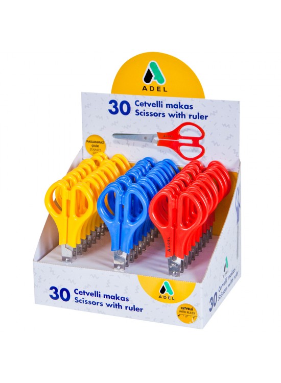 Adel Okul Makası Cetvelli 30 Lu 4012 145801