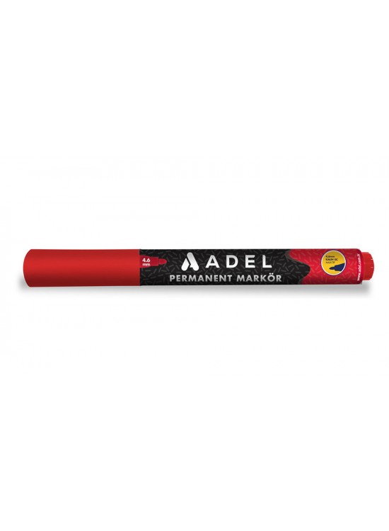 Adel Permanent Markör 2019 Yuvarlak Uç Kırmızı 4201980032000 (1 Adet)