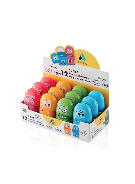 Adel Silgili Kalemtıraş Cubies (1 Adet)