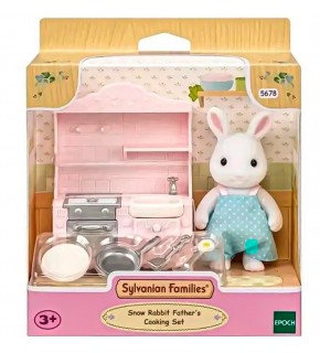 Adore Oyuncak Sylvanian families Kar Tavşanı Babanın Yemek Pişirme Seti ESE5678