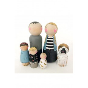 Ahşap Aile Boyama Seti