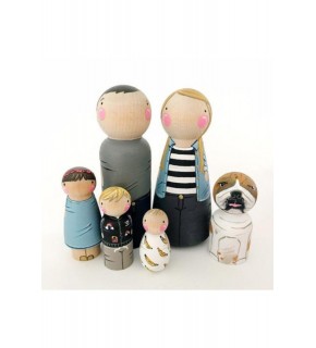 Ahşap Aile Boyama Seti