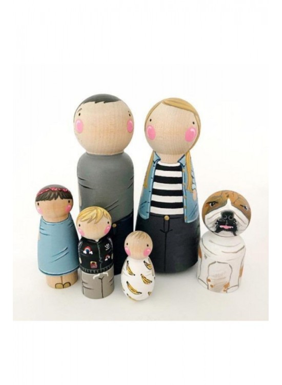 Ahşap Aile Boyama Seti Ahşap Aile Boyama Seti