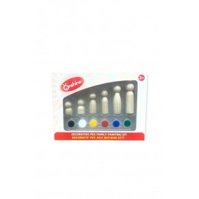 Ahşap Aile Boyama Seti